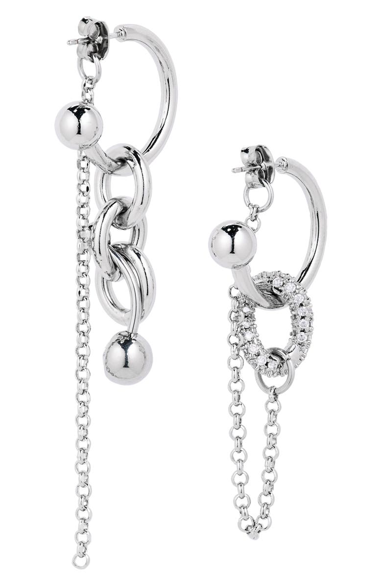 Justine Clenquet Abel Mismatched Hoop Earrings, Alternate, color,