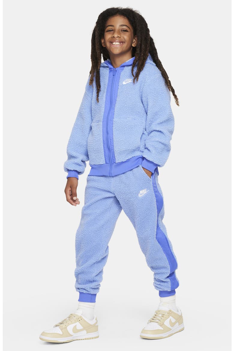 Kids' Club Fleece Joggers, Alternate, color, POLAR/ BLUE JOY/ WHITE