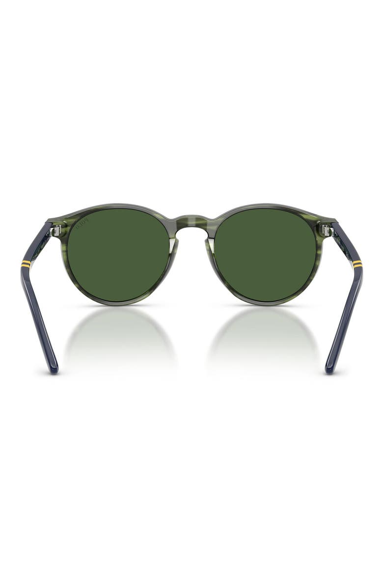 50mm Round Sunglasses, Alternate, color, SHINY STRIPED GREEN HAVANA