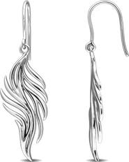 DELMAR Sterling Silver Leaf Drop Earrings
