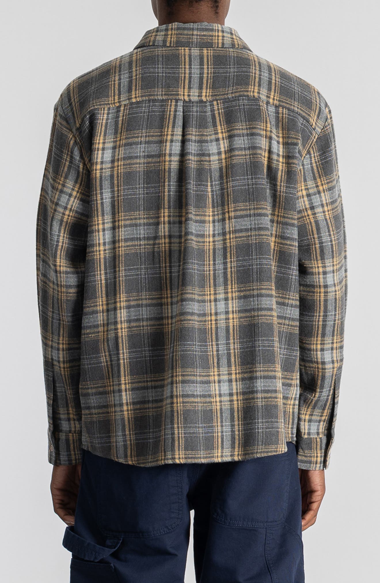 Plaid Flannel Button-Up Shirt - image 2
