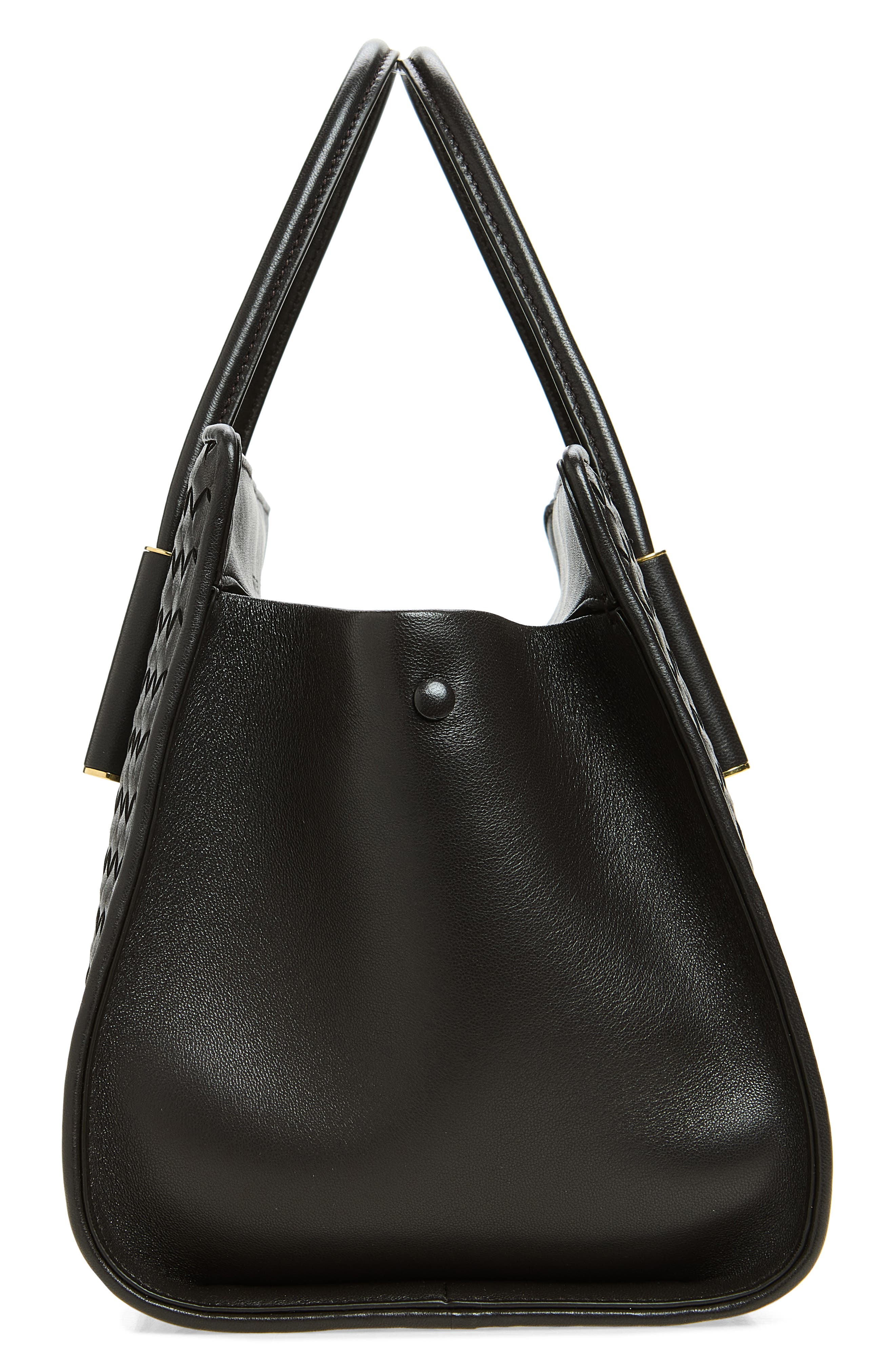 Bottega Veneta Small Barbara Intrecciato Leather Tote, Alternate, color, 2094 Espresso-Brass V