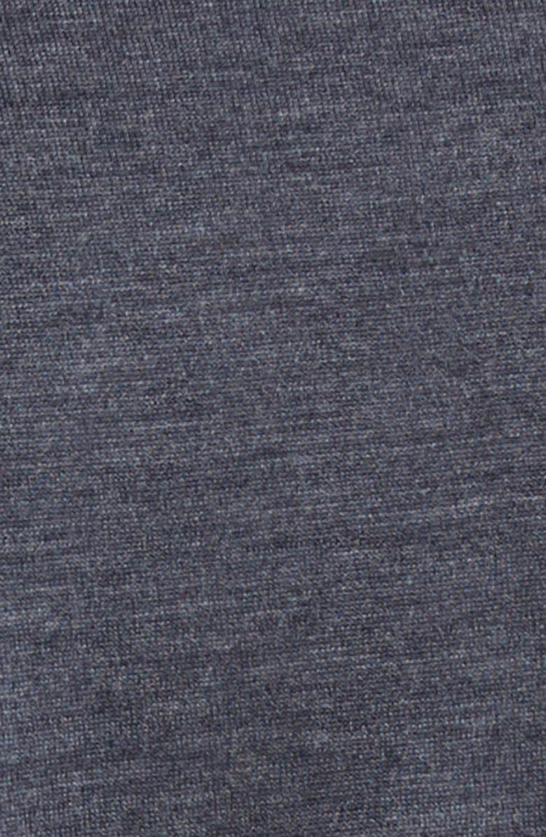 John Smedley 'Tapton' Quarter Zip Merino Wool Sweater, Alternate, color, Charcoal