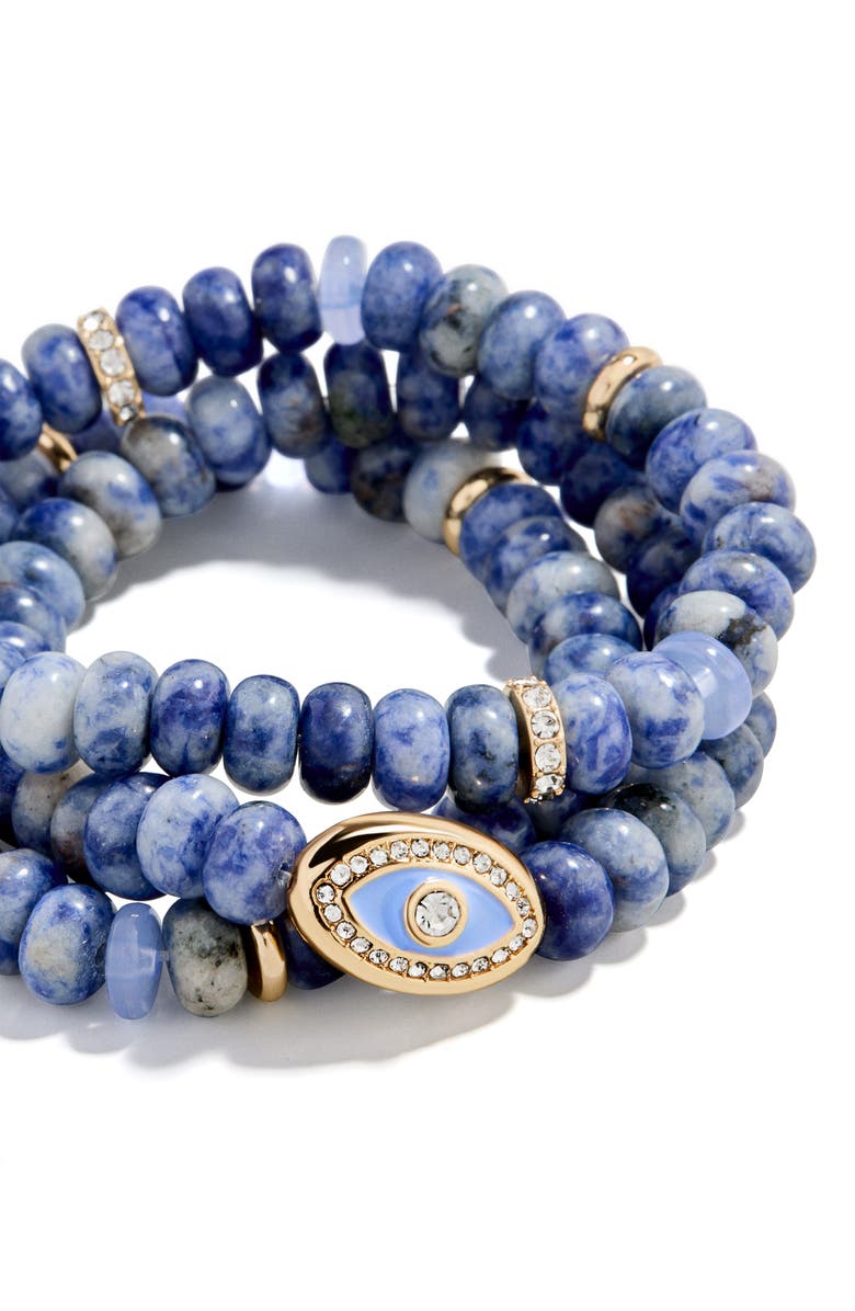 BaubleBar Energy Aligned Evil Eye Bracelet, Alternate, color, Drk Blue