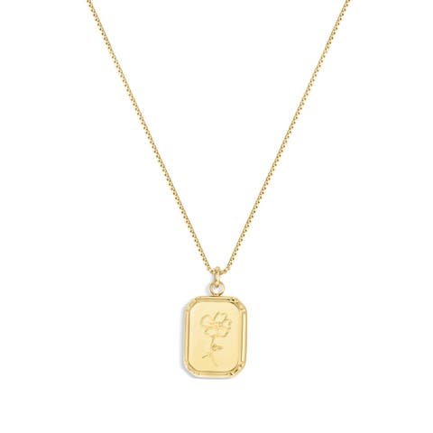 Audrey Birth Flower Pendant Necklace
