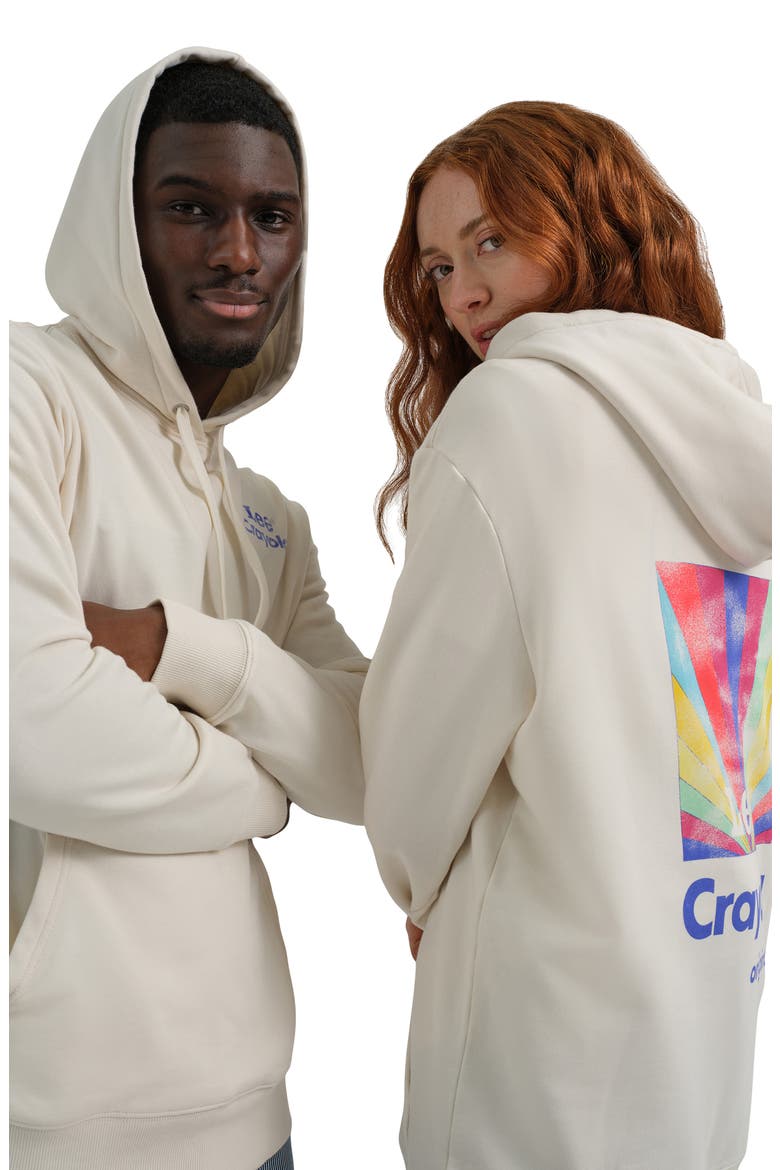 x Crayola Cotton Blend Hoodie, Alternate, color, ECRU