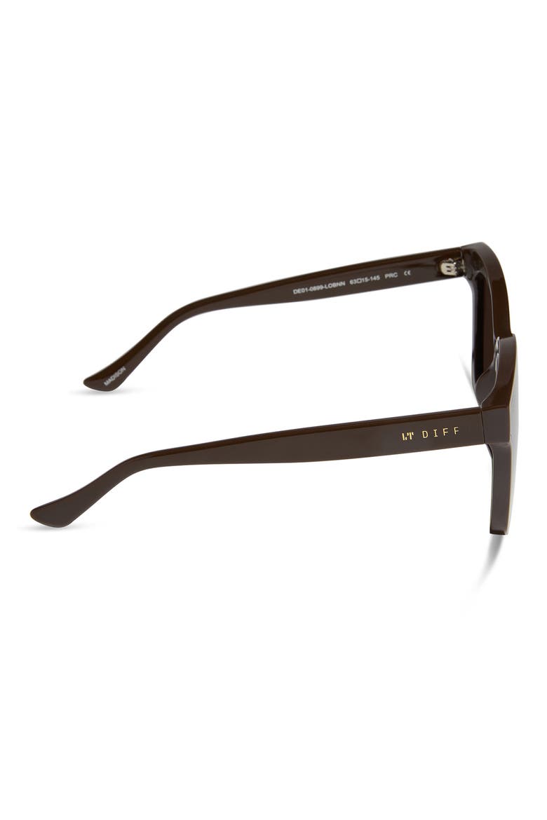 Madison 63mm Oversize Square Sunglasses, Alternate, color, MAHOGANY