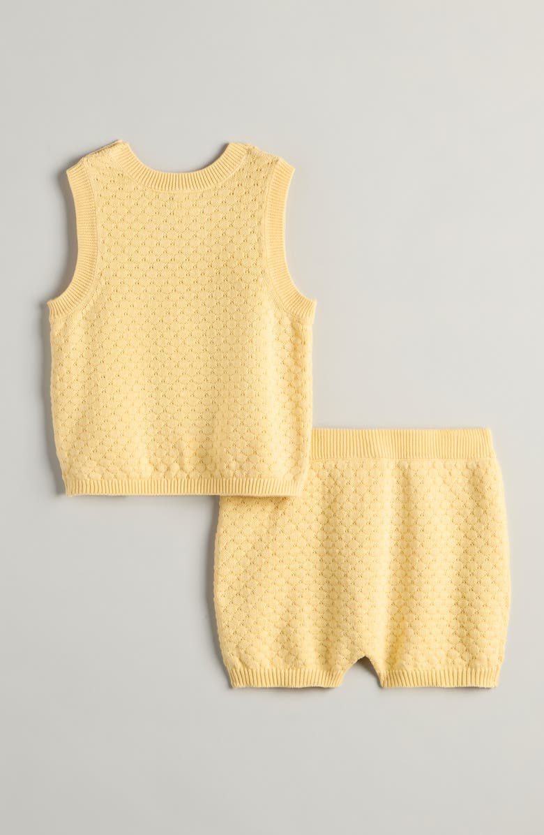 Nordstrom Sweater Tank & Shorts Set, Alternate, color, Yellow Sunlight Palm Treesdnu