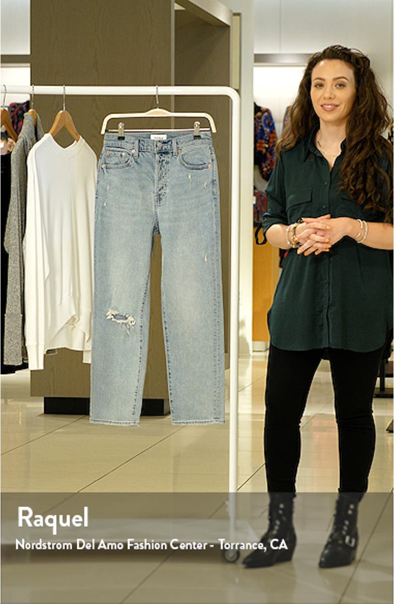 Cassie Super High Waist Crop Straight Leg Jeans, sales video thumbnail