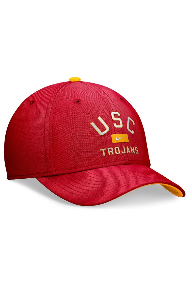 Men's Nike Cardinal USC Trojans Primetime Rise Swoosh Flex Hat, Alternate, color, Cardinal