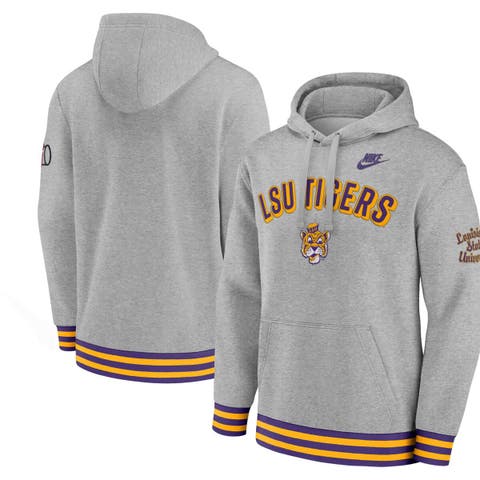 Men
s Nike Heather Gray LSU Tigers Legacy Retro Pullover Hoodie