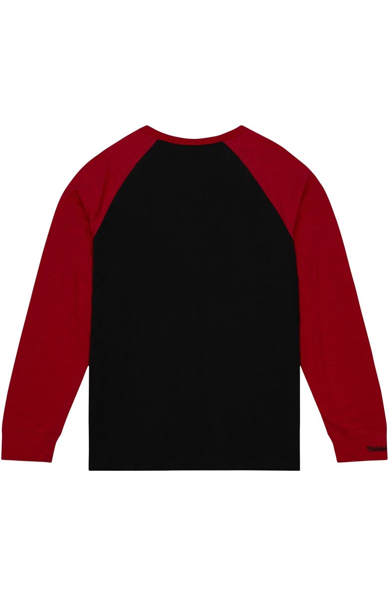 Mitchell & Ness Men's Mitchell & Ness Black Maryland Terrapins Legendary Slub Raglan Long Sleeve T-Shirt, Alternate, color, Black