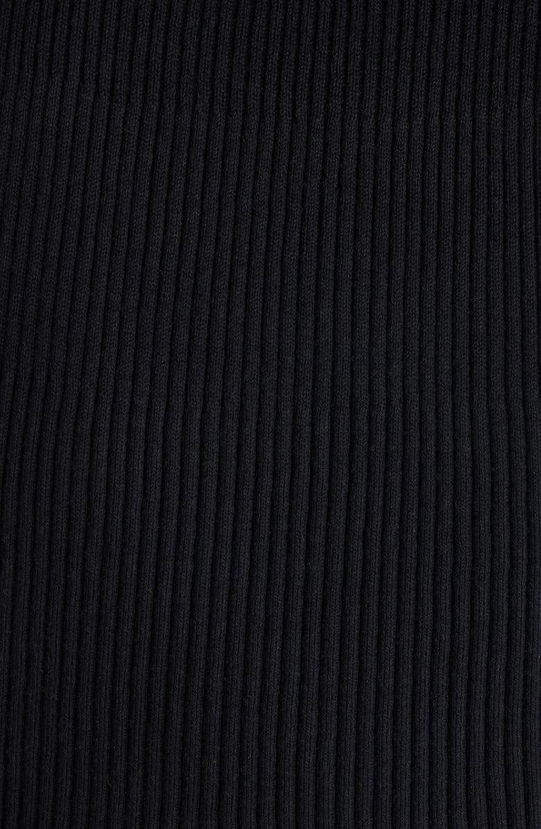 Courrèges Mock Neck Cotton & Merino Wool Crop Top, Alternate, color, 