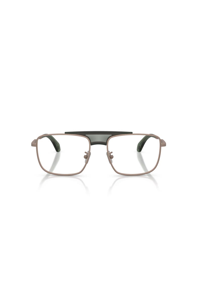 56mm Rectangle optical glasses, Alternate, color, Brown