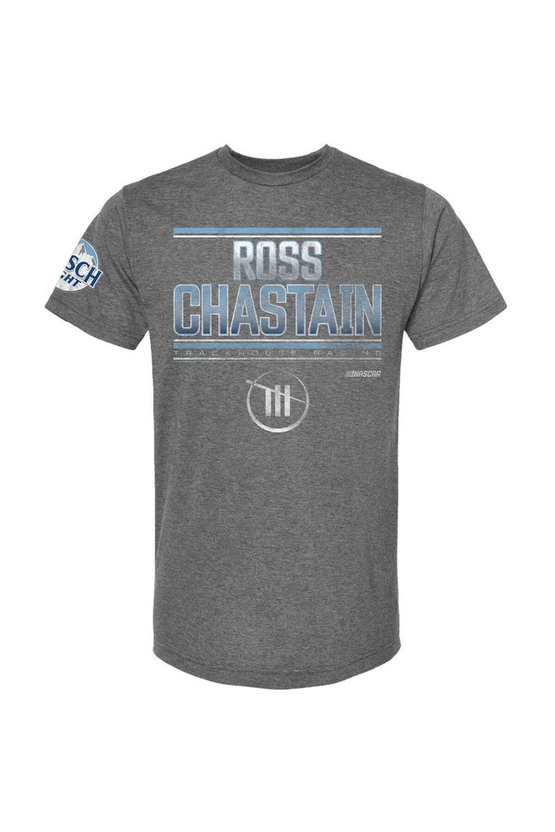 Men's Trackhouse Racing Team Collection  Heather Charcoal Ross Chastain  Pole Sitter T-Shirt, Alternate, color, Heather Charcoal