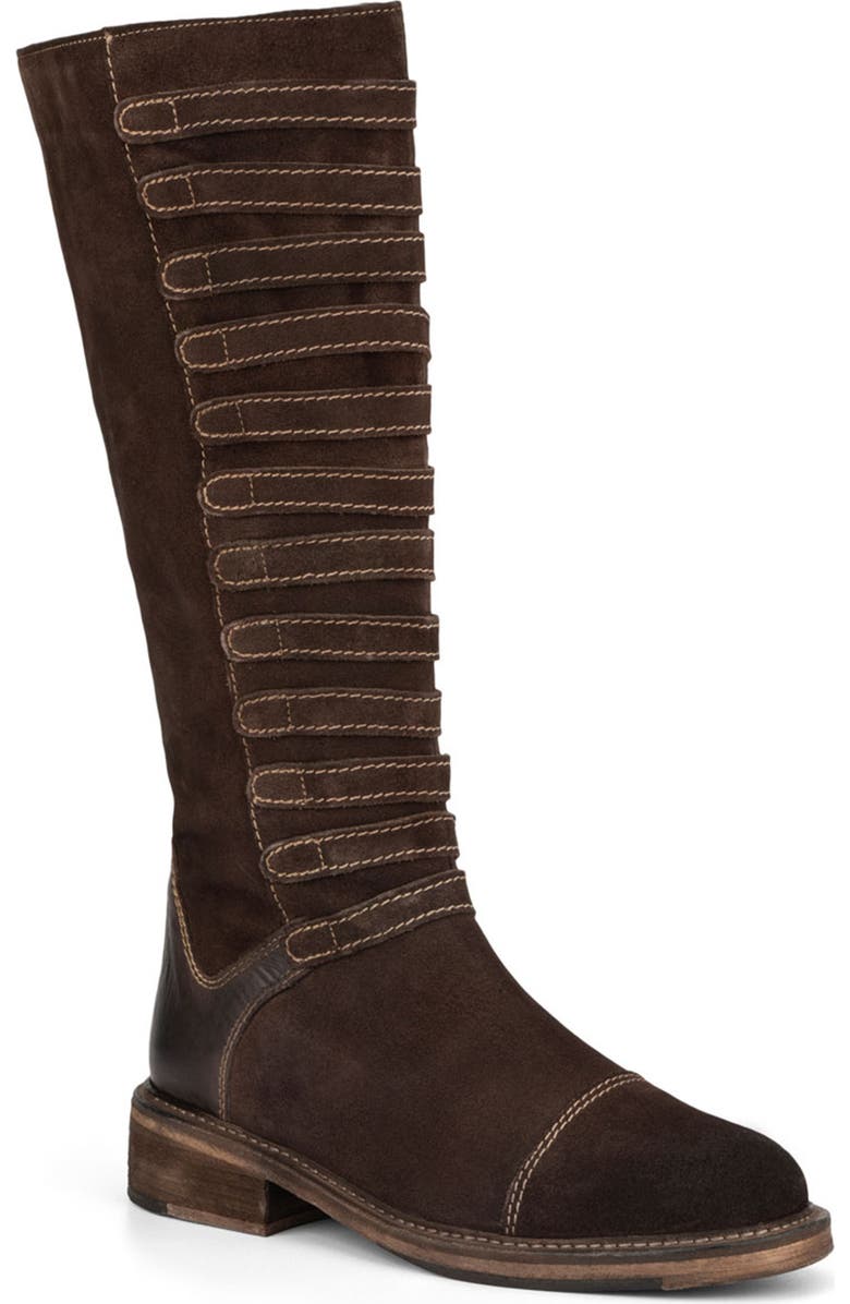 VINTAGE FOUNDRY Evelyn Topstitched Boot, Main, color, Brown
