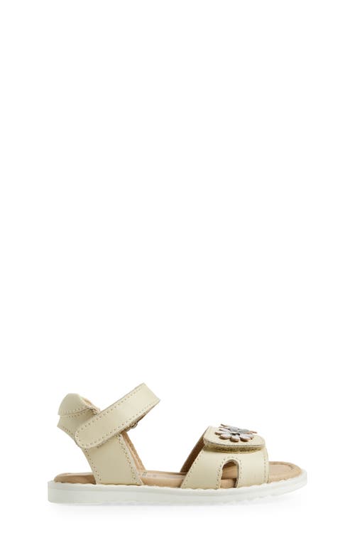 Shop Old Soles Flower Sandy Ankle Strap Sandal In Vanilla/silver