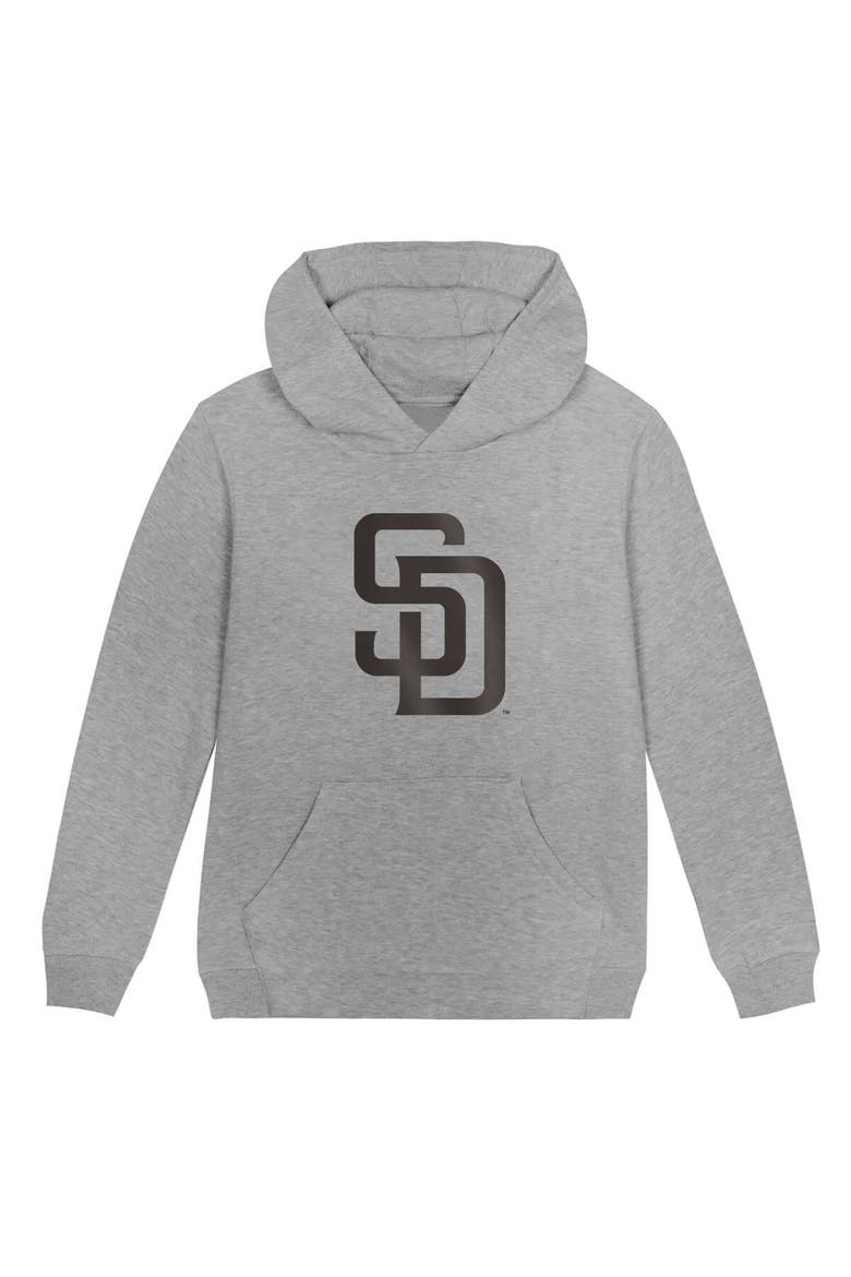 Preschool Outerstuff  Heather Gray San Diego Padres Primary Logo Fleece Hoodie, Main, color, Heather Gray