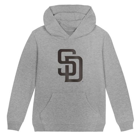 Preschool Outerstuff  Heather Gray San Diego Padres Primary Logo Fleece Hoodie
