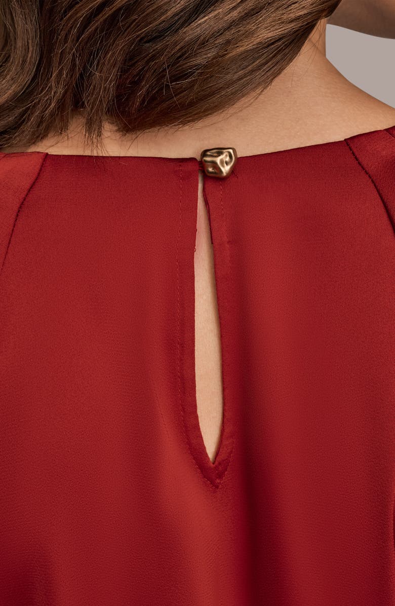 Donna Karan New York Chain Satin Top, Alternate, color, Metropolitan Red