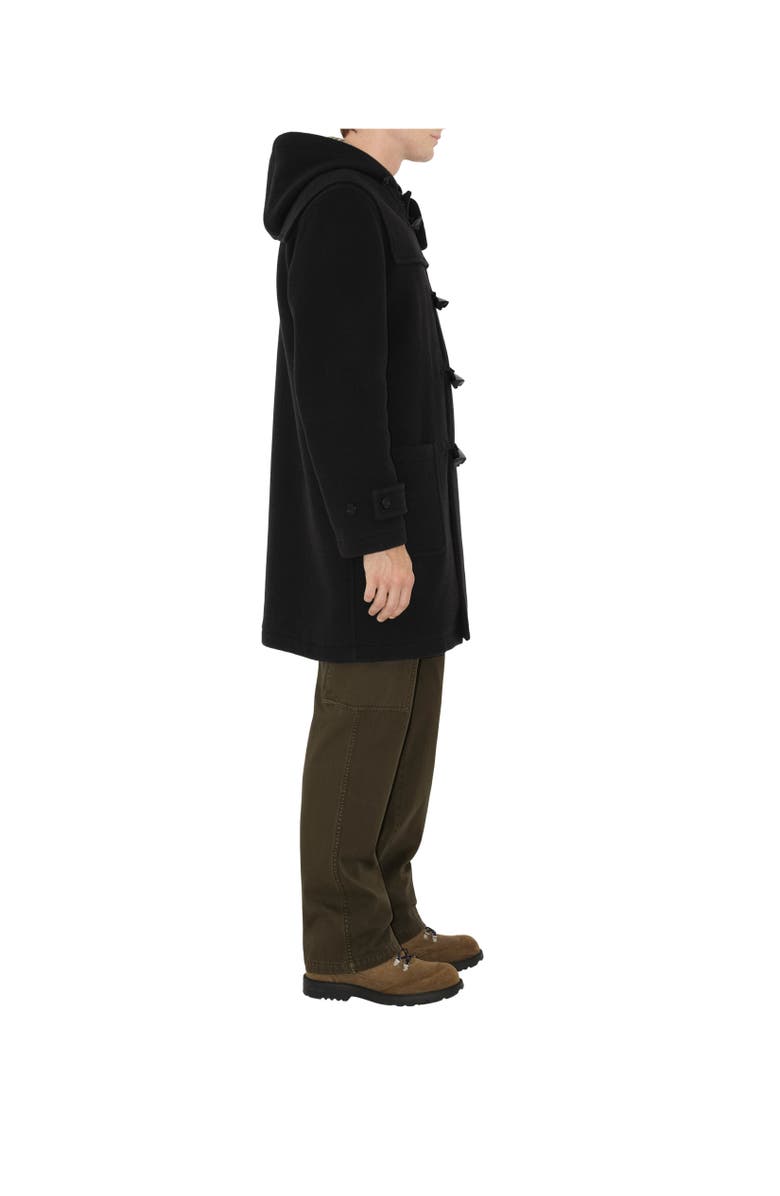 Burberry Wool Duffle Coat, Alternate, color, Black