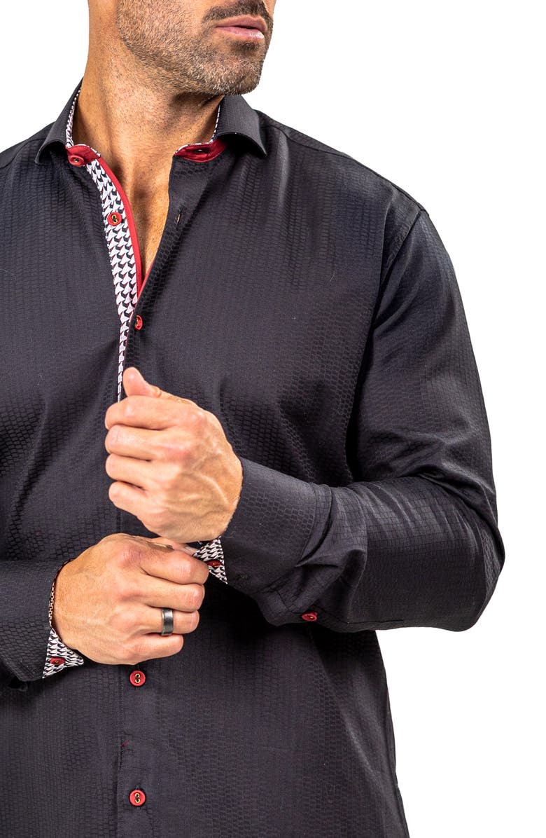 Maceoo Eins Marthy Contemporary Fit Cotton Button-Up Shirt, Alternate, color, 