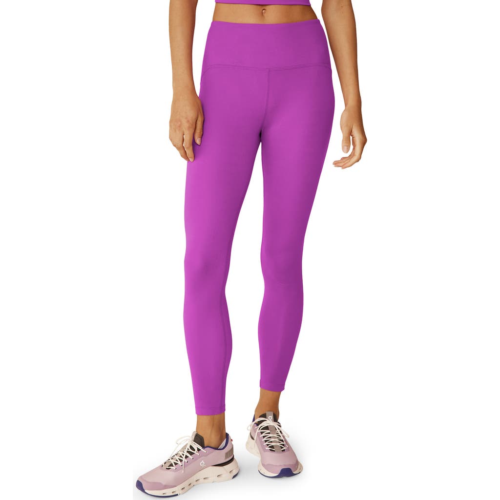 Beyond Yoga Powerbeyond Strive High Waisted Midi Legging In Violet Berry In Purple