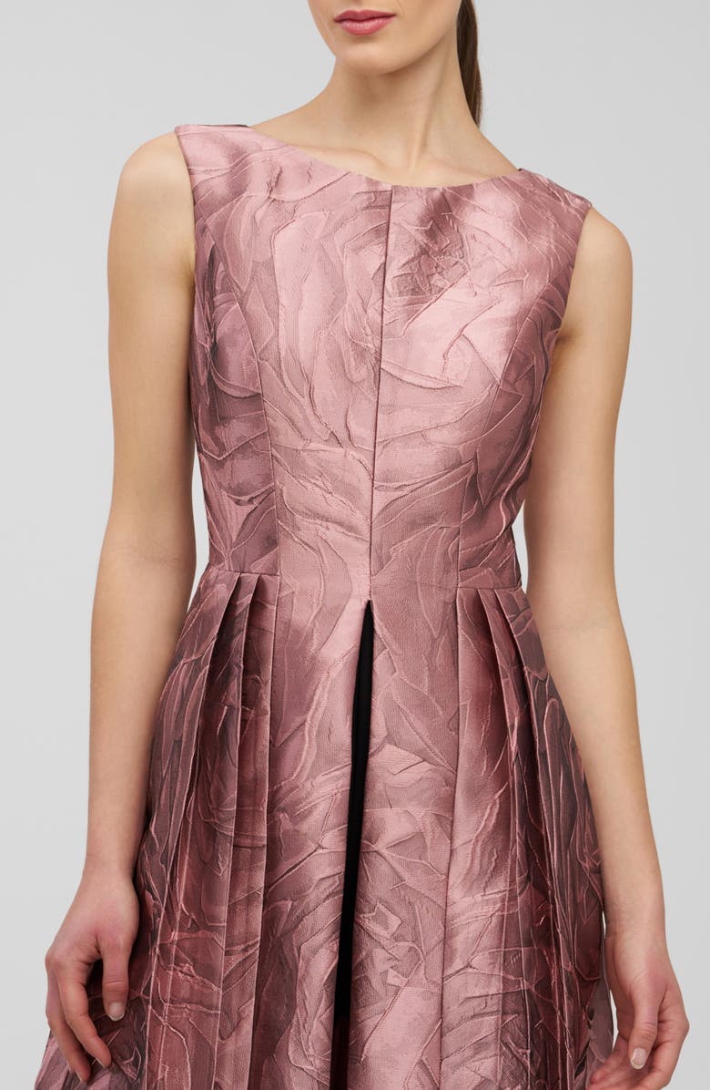 Kay Unger Hazel Metallic Sleeveless Maxi Jumpsuit, Alternate, color, Rose Gold