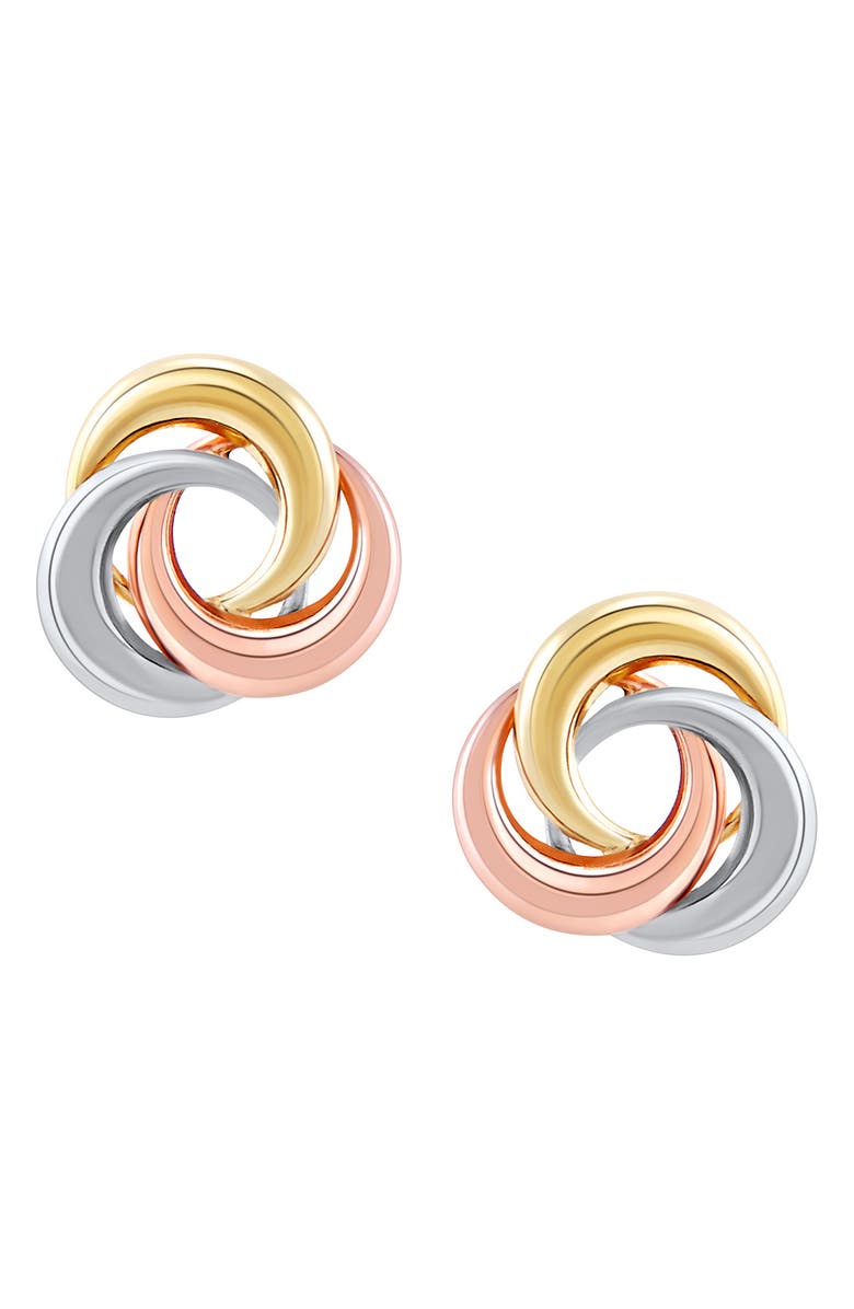 Frankie & Zoe Love Knot Button Stud Earrings, Alternate, color, 