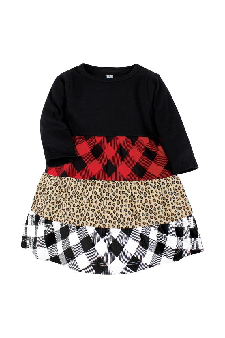 Two Pack of Long-Sleeve Dress, Alternate, color, Buffalo Plaid Leopard