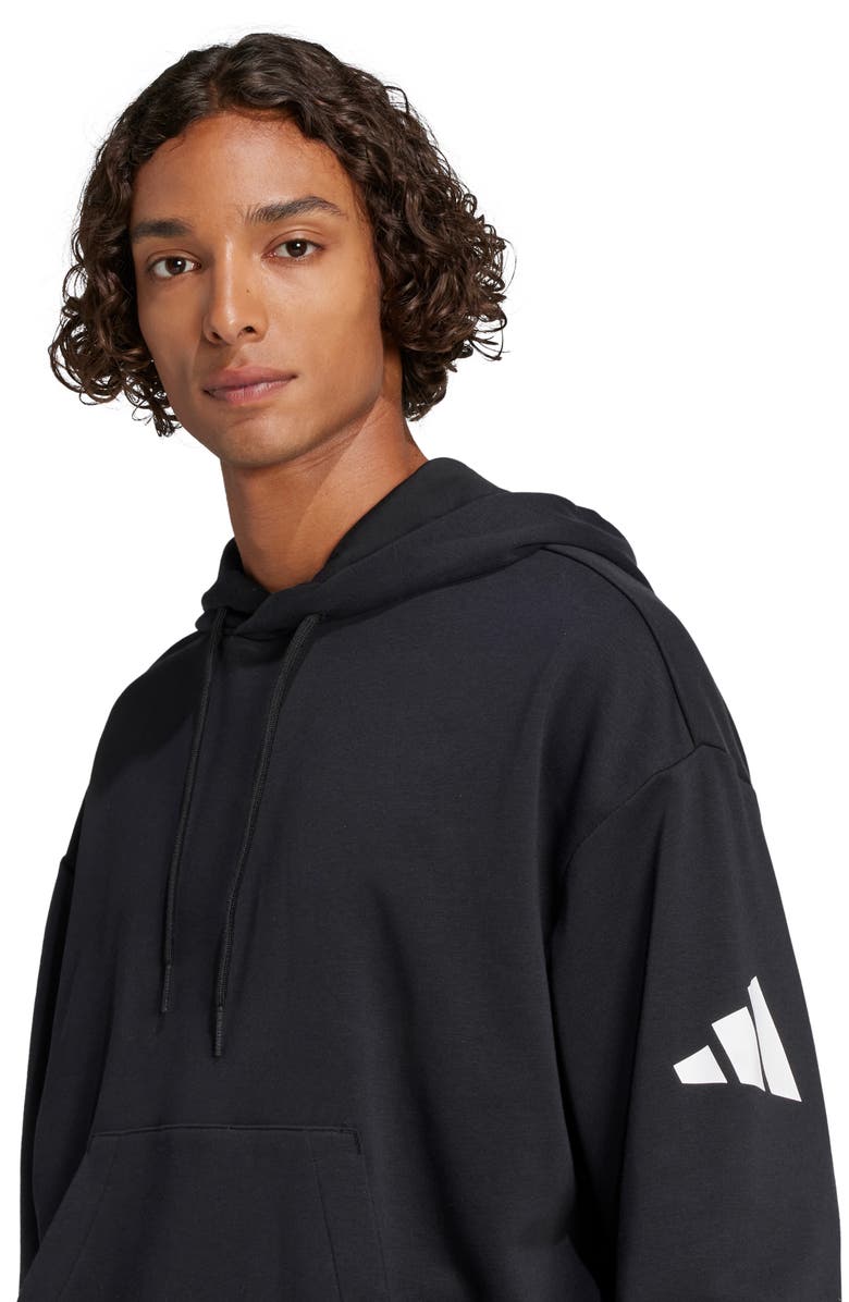 adidas Essentials Loose 3-Bar Hoodie, Alternate, color, 