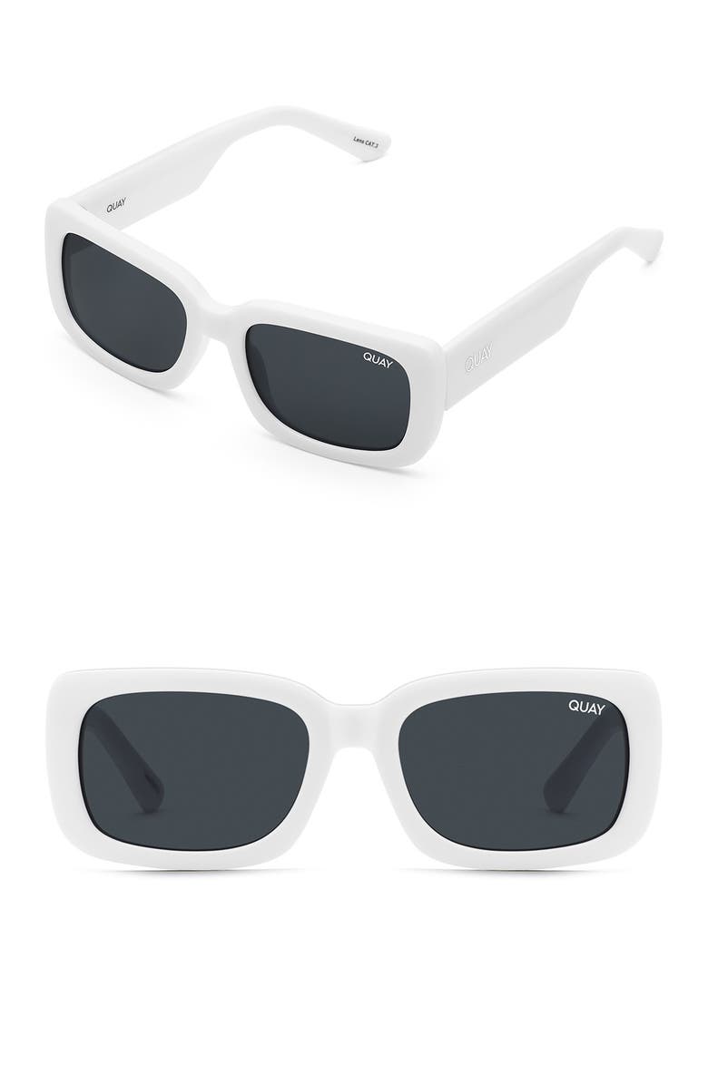 QUAY Yada Yada 55mm Rectangular Sunglasses, Main, color,