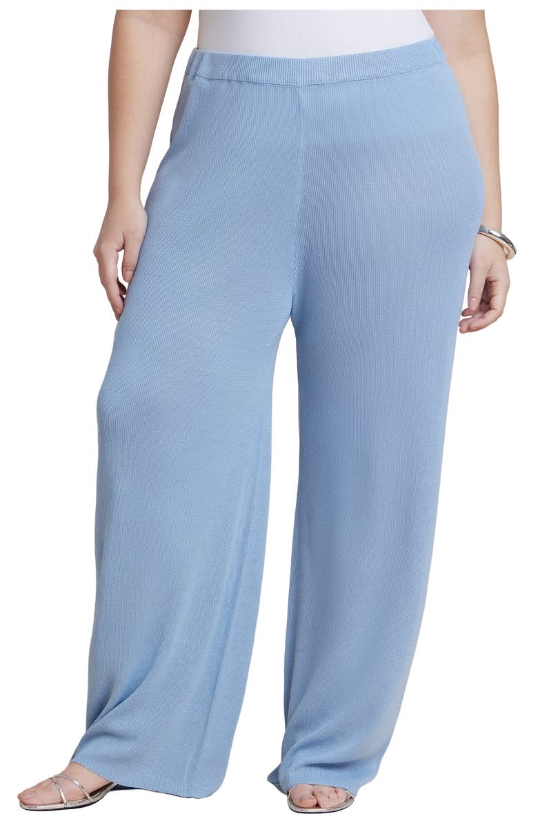 ELOQUII Semi Sheer Knit Pant, Main, color, Allure