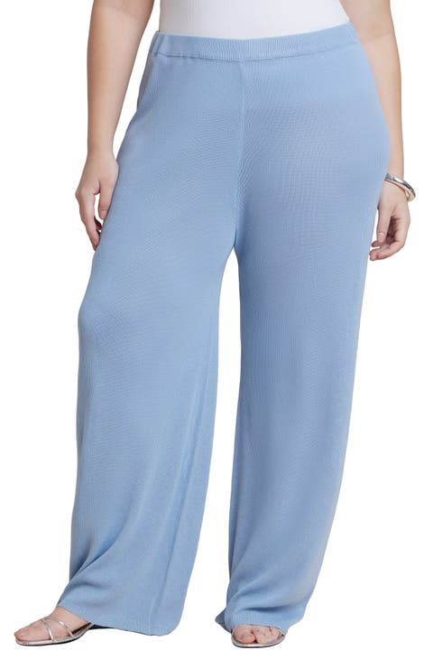 Semi Sheer Knit Pant (Plus)