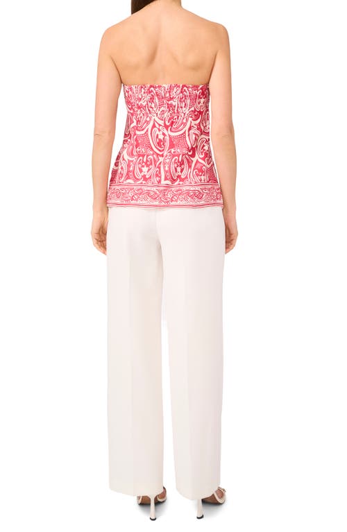 1.state Date Paisley Print Strapless Top In Magenta