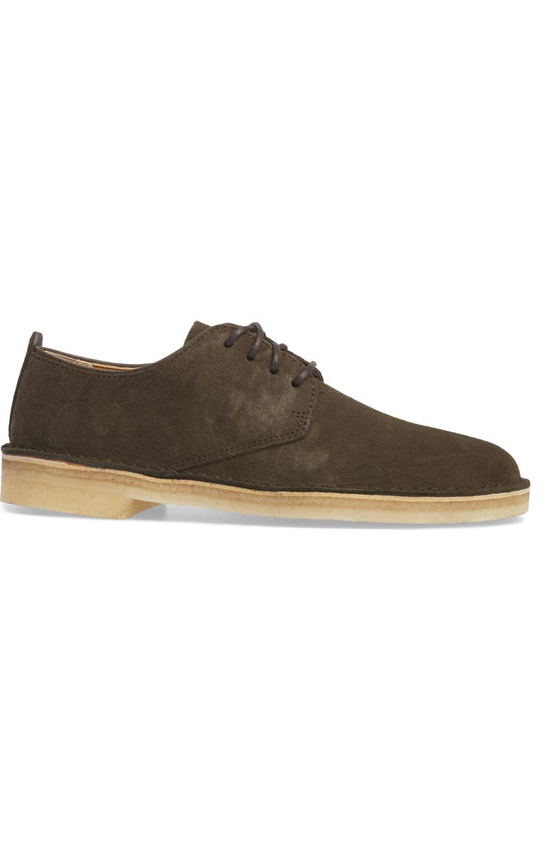 Clarks<sup>®</sup> Desert London Suede Plain Toe Derby, Alternate, color,