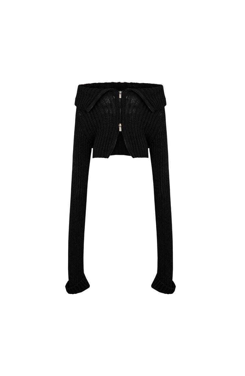 PCFG Cashmere Blend Your *Tch Knit Crop Top, Alternate, color, Black