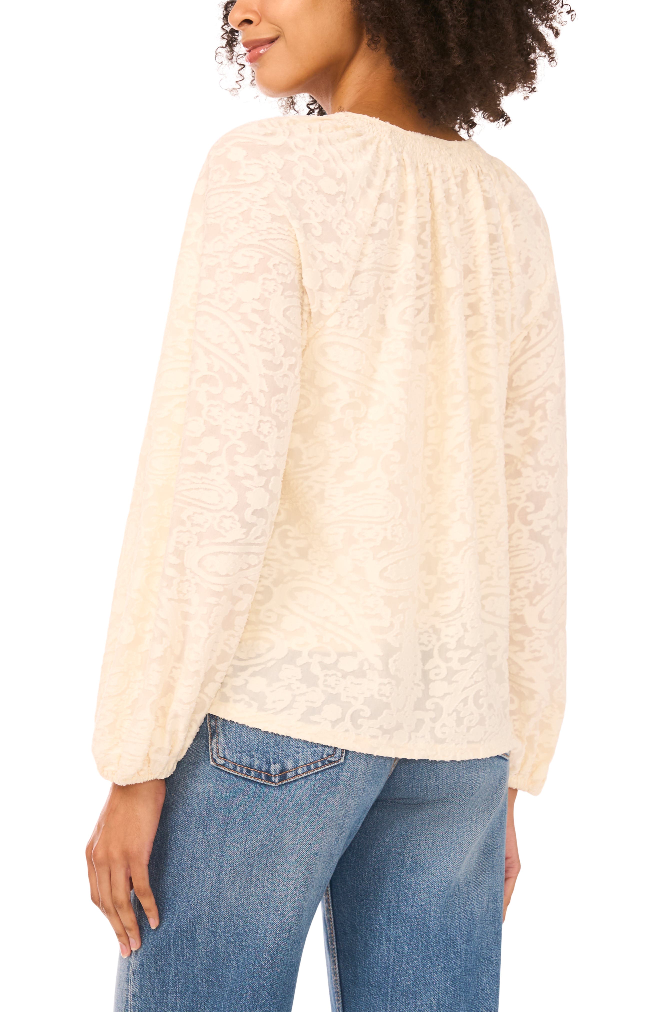 Texture Tie Neck Top - image 2