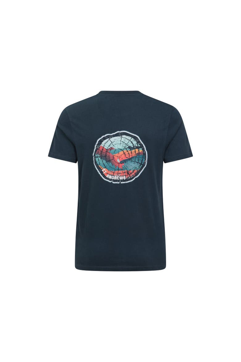 St Andrews Tree Ring Natural T-Shirt, Alternate, color, Dark Blue