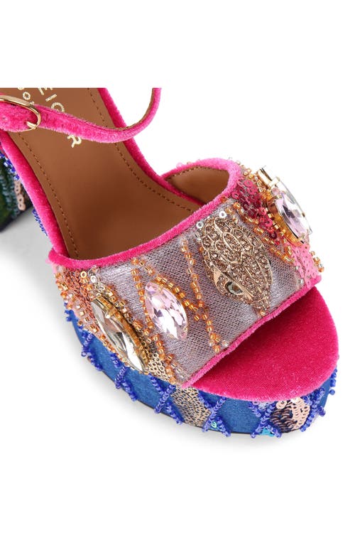 Kurt Geiger London Kensington Ankle Strap Platform Sandal In Pink