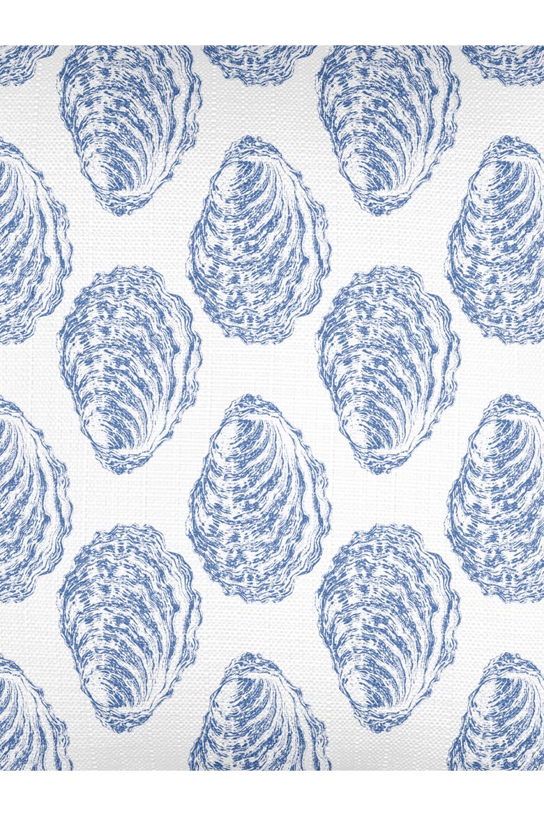Drifted Oyster Linen Dutch Euro Pillow with Down Insert, Alternate, color, Navy Blue