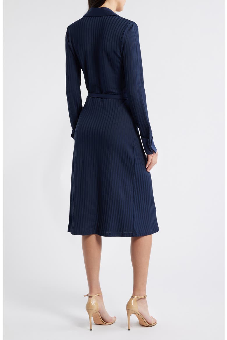 Ellarie Rib Long Sleeve Dress, Alternate, color, DK BU