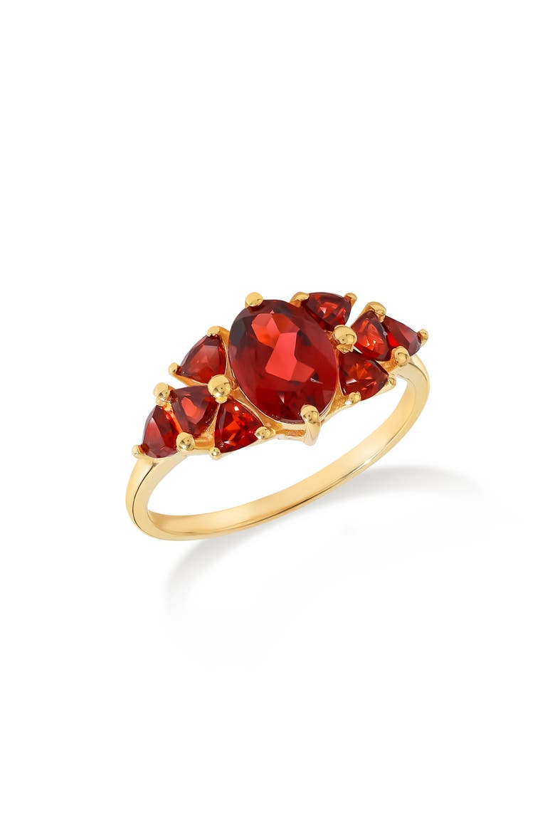Graduated Garnet Ring, Main, color, RED