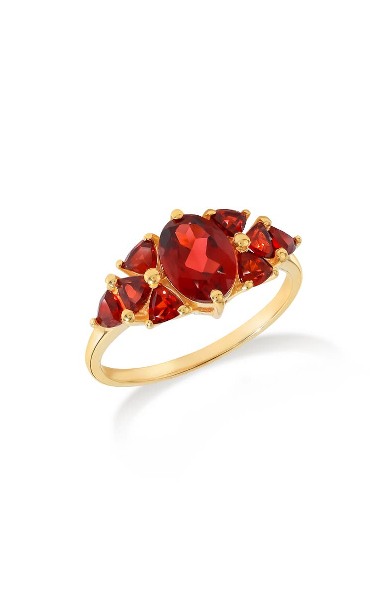 YS GEMS Graduated Garnet Ring, Main, color, Red