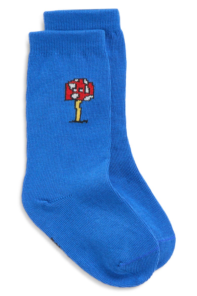 Mush Monster Long Socks, Main, color, BLUE