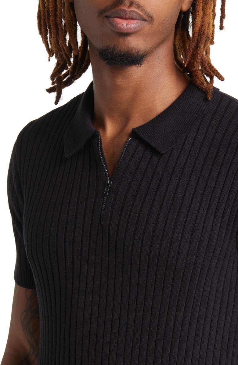 Topman Rib Polo Sweater, Alternate, color, 