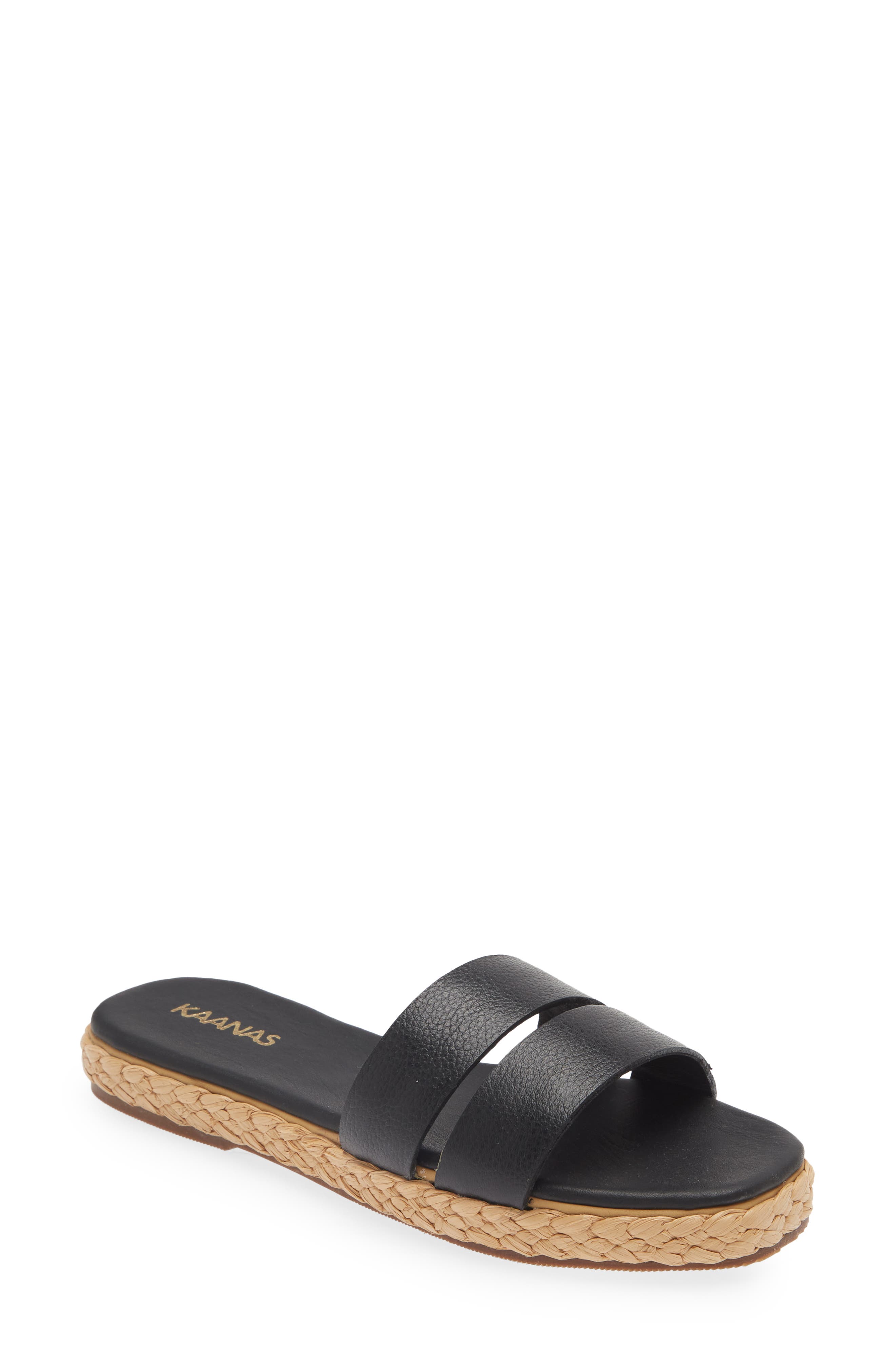 Kaanas Dantita Espadrille Platform Slide Sandal, Main, color, 