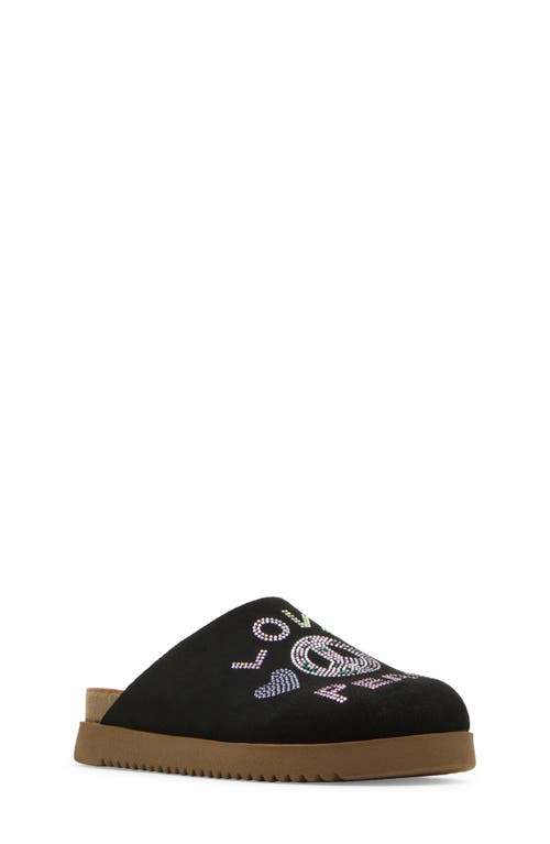 Steve Madden Kids' Vesper Rhinestone Slide In Black