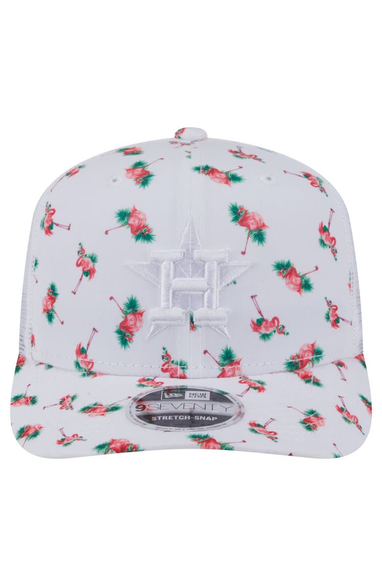 New Era Men's New Era White Houston Astros Flamingo Mesh Back 9SEVENTY Stretch-Snap Hat, Alternate, color, White