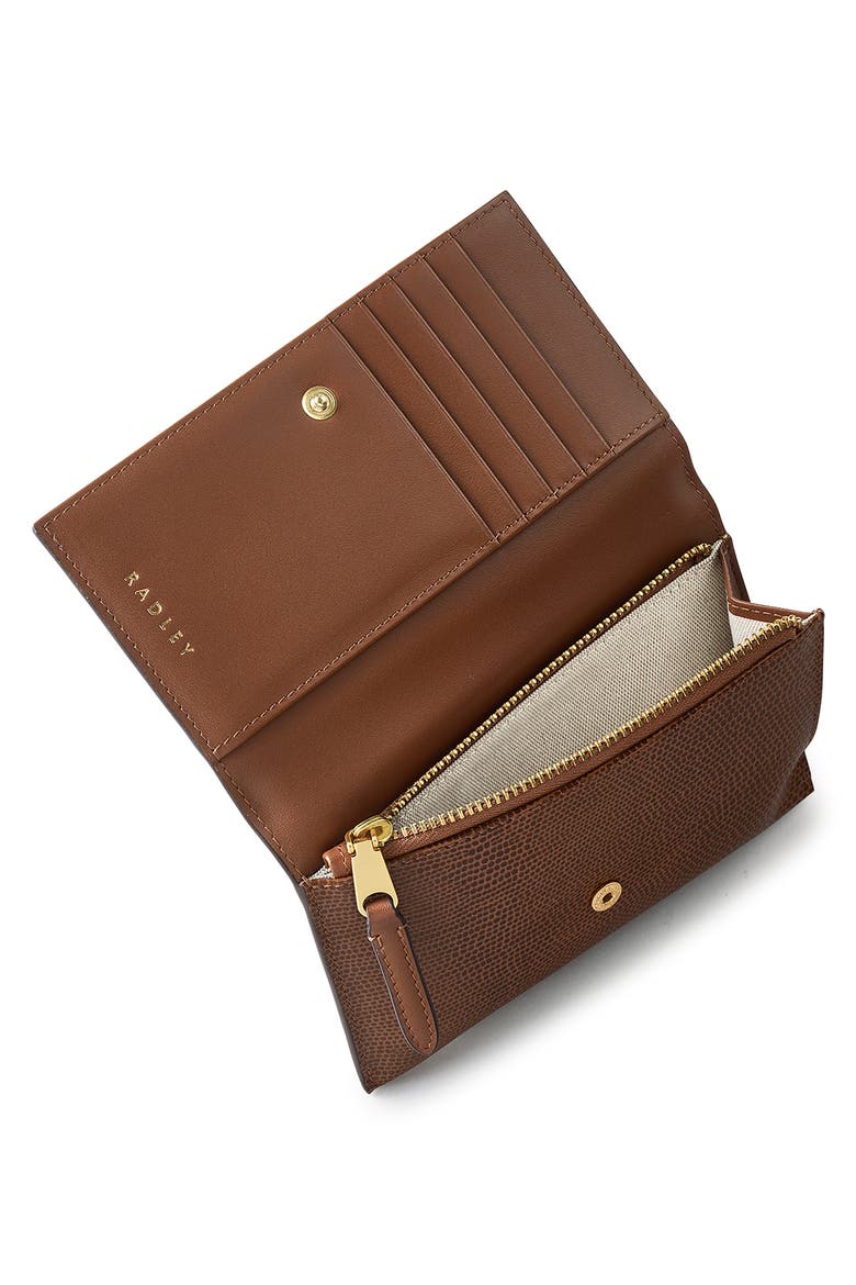Oak Street Lizard Embossed Leather Wallet, Alternate, color, SADDLE